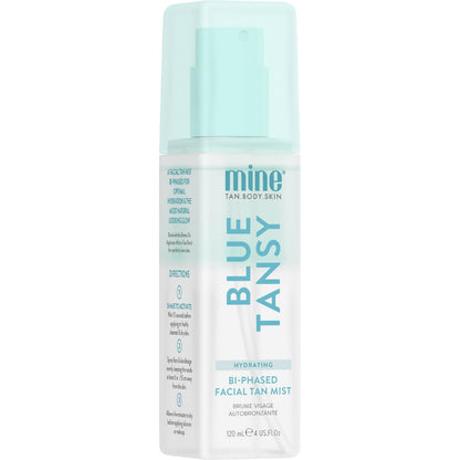 Minetan Clear Face Tan Mist | Blue Tansy Oil Infused Facial Self Tanning Spray - Gradual Fake Tanner with Hydrating Skin Care..
