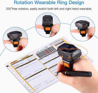 Eyoyo Mini Wearable 2D 1D QR Bluetooth Finger Ring Barcode Scanner