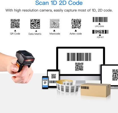 Eyoyo Mini Wearable 2D 1D QR Bluetooth Finger Ring Barcode Scanner