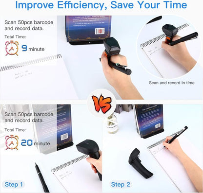 Eyoyo Mini Wearable 2D 1D QR Bluetooth Finger Ring Barcode Scanner