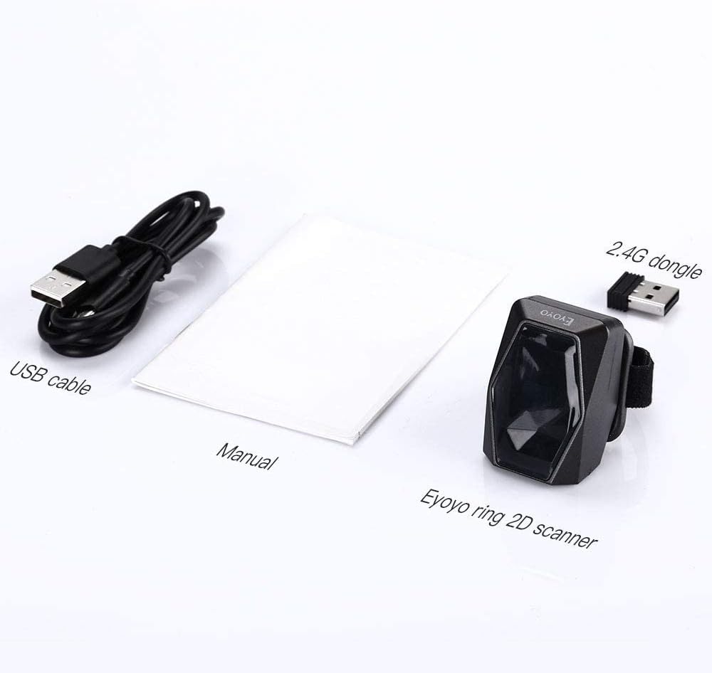 Eyoyo Mini Wearable 2D 1D QR Bluetooth Finger Ring Barcode Scanner