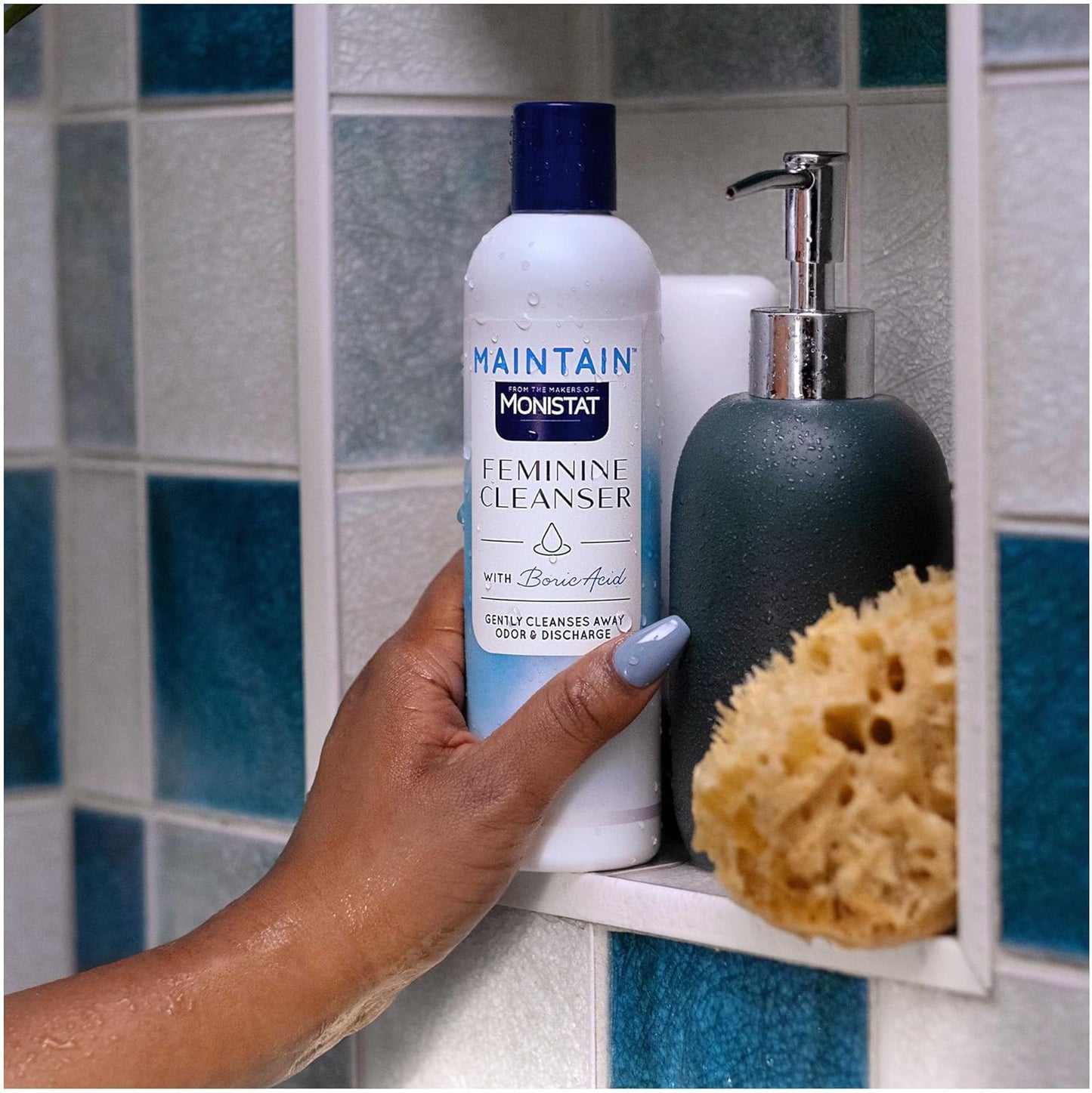 Monistat Boric Acid Feminine Wash, Fragrance-Free Intimate Wash for Women with Gentle pH-Balanced Formula