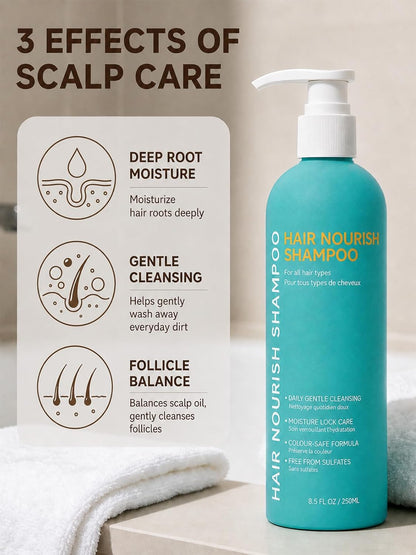 Moroccan Argan Oil Hydrating Shampoo, Deep Moisturizing Treatment Damage Repairing with Argan Oil to Help Strengthen & Frizz Control for Color Treated..