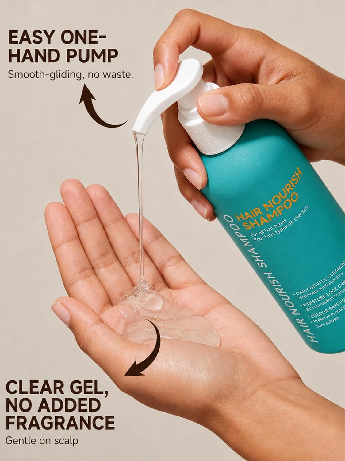 Moroccan Argan Oil Hydrating Shampoo, Deep Moisturizing Treatment Damage Repairing with Argan Oil to Help Strengthen & Frizz Control for Color Treated..