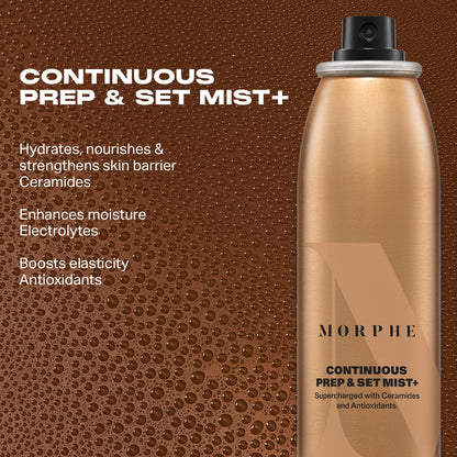Morphe Continuous Prep & Set Setting Spray - Hydrating Setting Spray for Makeup & Skin Prep..