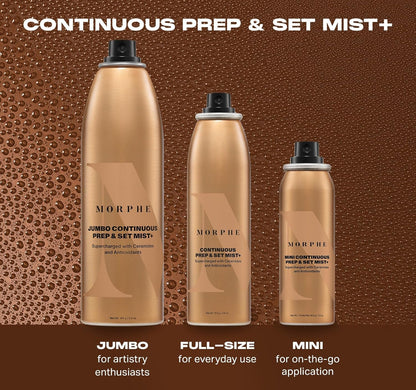 Morphe Continuous Prep & Set Setting Spray - Hydrating Setting Spray for Makeup & Skin Prep..