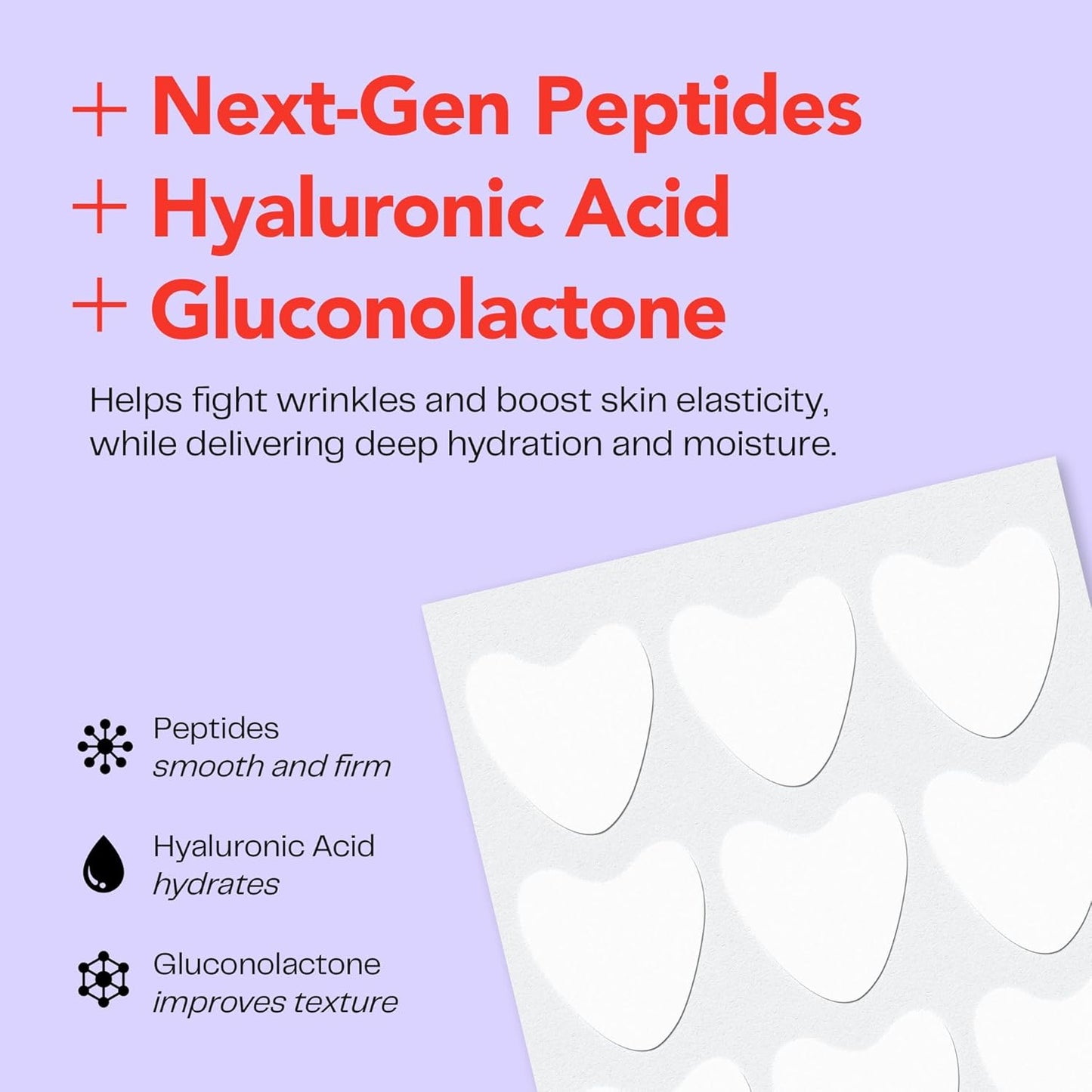 Morrow One - Peptide-Infused Smoothing Wrinkle Patches - Overnight Patches for Smoothing Fine Lines and Wrinkles..