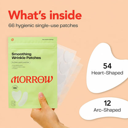 Morrow One - Peptide-Infused Smoothing Wrinkle Patches - Overnight Patches for Smoothing Fine Lines and Wrinkles..