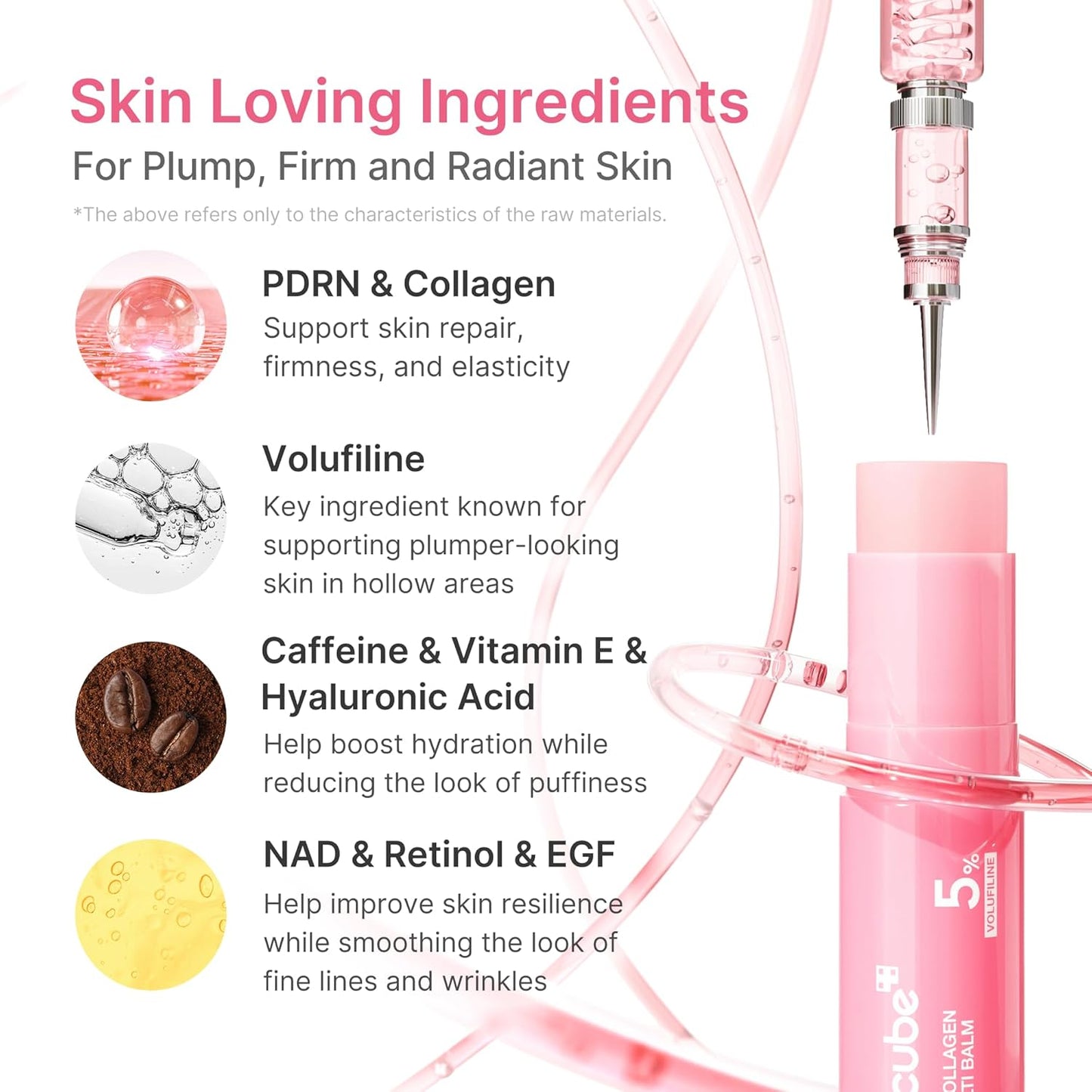 medicube PDRN Pink Collagen Volume Multi Balm Stick | Volufiline, PDRN, NAD, Collagen..