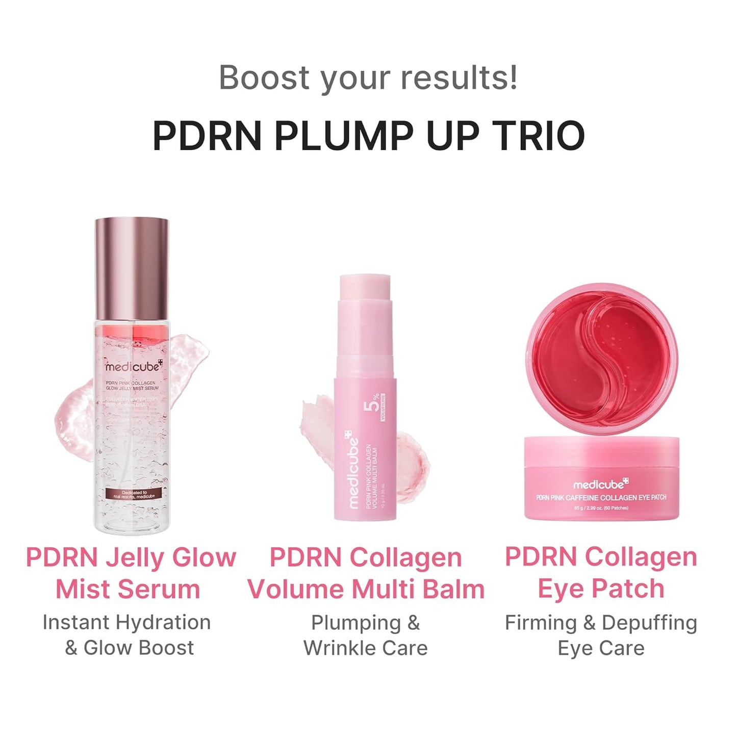 medicube PDRN Pink Collagen Volume Multi Balm Stick | Volufiline, PDRN, NAD, Collagen..