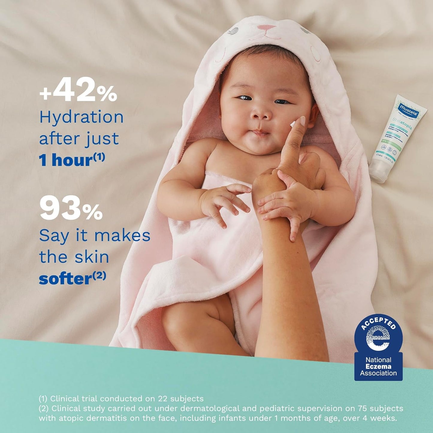 Mustela Stelatopia Eczema-Prone Skin Emollient Baby Face Cream - Face Moisturizer with Natural Avocado & Sunflower Oil..