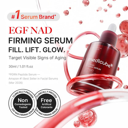 medicube NAD EGF Firming Serum for Face &amp; Neck | Anti-Aging Serum with EGF Peptide, NAD+ & Collagen ..