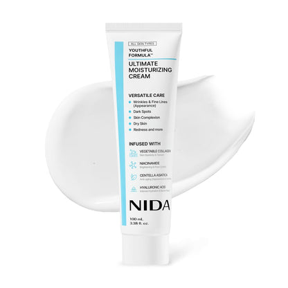 NIDA Youthful Formula™ Ultimate Moisturizing Cream | Centella Asiatica, Niacinamide, Hyaluronic Acid, Collagen..