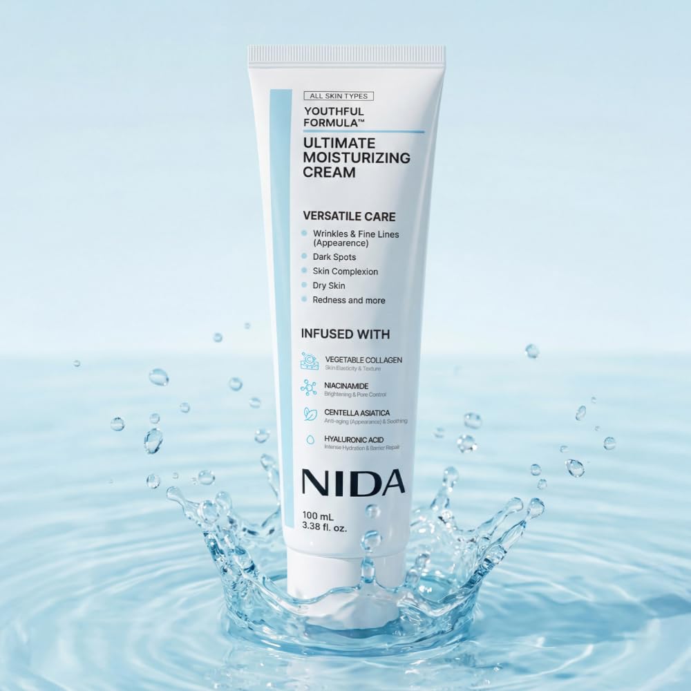 NIDA Youthful Formula™ Ultimate Moisturizing Cream | Centella Asiatica, Niacinamide, Hyaluronic Acid, Collagen..
