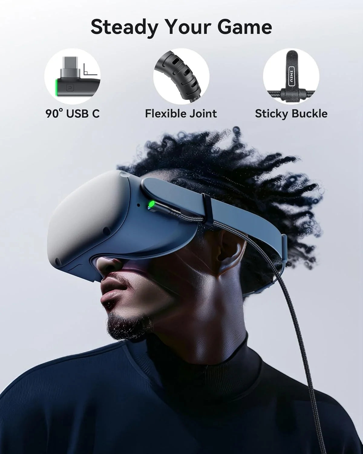 INIU Oculus Link Cable with Charging [16ft] for Meta Quest 3 Quest 2/Pro