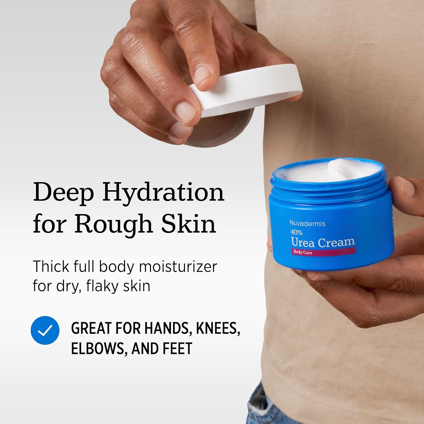 NUVADERMIS 40% Urea Cream - Full Body Moisturizing Cream for Extremely Dry Skin - Maximum Strength Urea Cream...