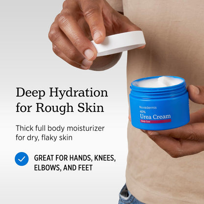 NUVADERMIS 40% Urea Cream - Full Body Moisturizing Cream for Extremely Dry Skin - Maximum Strength Urea Cream...