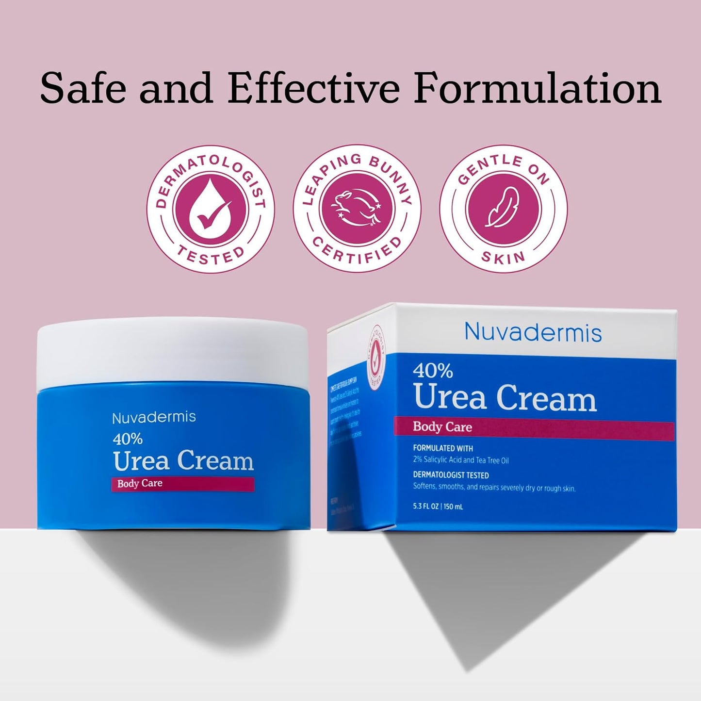 NUVADERMIS 40% Urea Cream - Full Body Moisturizing Cream for Extremely Dry Skin - Maximum Strength Urea Cream...