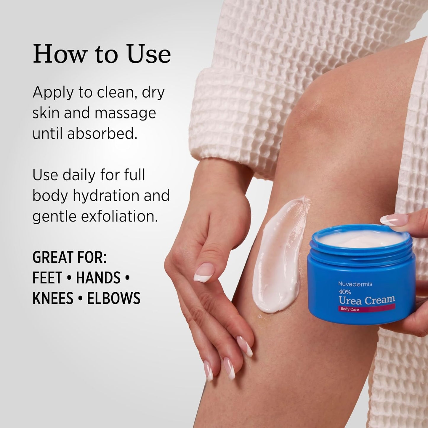 NUVADERMIS 40% Urea Cream - Full Body Moisturizing Cream for Extremely Dry Skin - Maximum Strength Urea Cream...