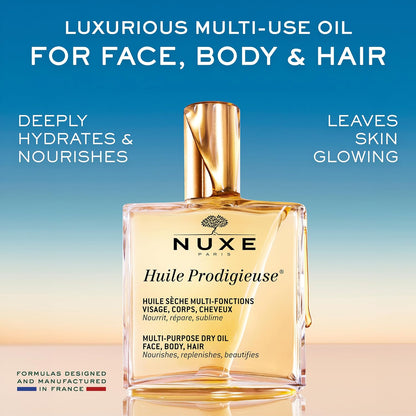 NUXE Huile Prodigieuse Multi-Purpose Dry Body Oil, Skin & Hair