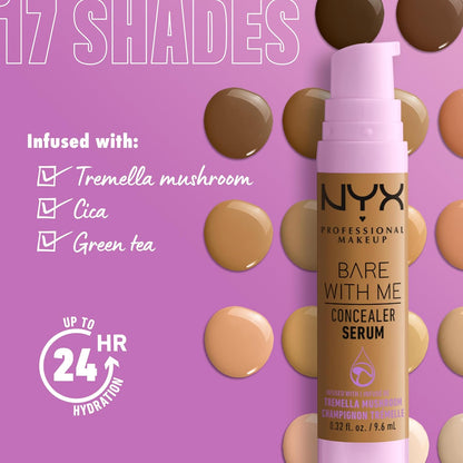 NYX PROFESSIONAL MAKEUP Bare With Me Concealer Serum, Concealer Makeup For Up To 24Hr Hydration..