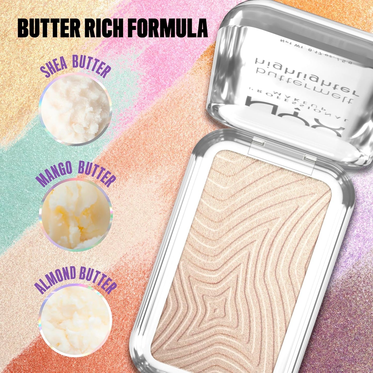 NYX PROFESSIONAL MAKEUP Buttermelt Highlighter, Powder Highlighter Makeup, With Up to 12H Wear and High Impact Glow..