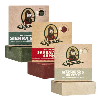 Dr. Squatch Natural Men’s Bar Soap - Cold Process Body Soap Bar with Natural Oils - Gifts for Men..