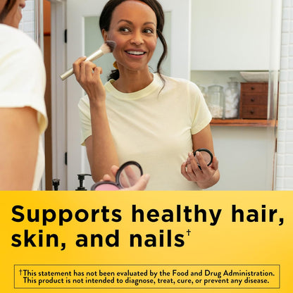 Nature Made Hair Skin and Nails with Biotin 2500 mcg, Dietary Supplement For Healthy Hair Skin and Nails Support..