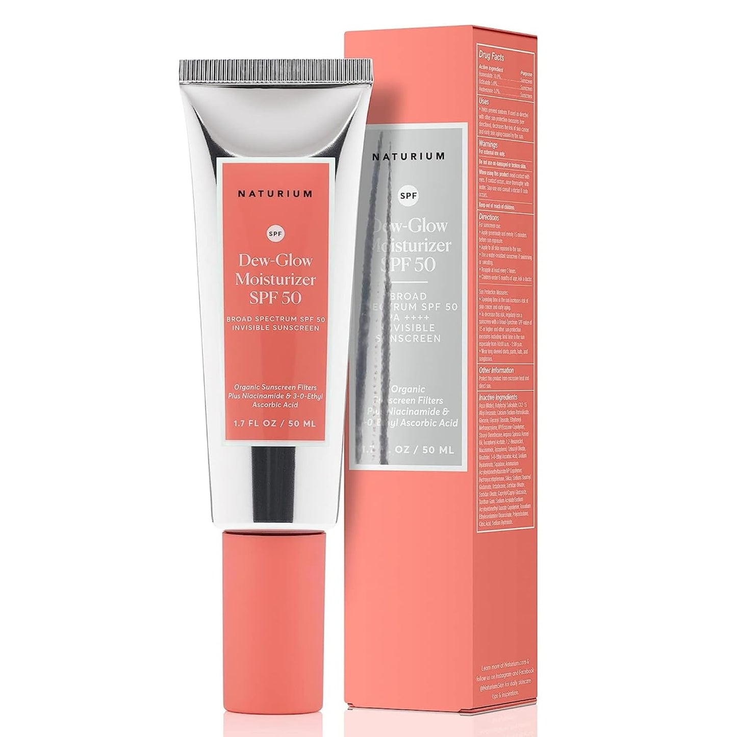 Naturium Dew-Glow Moisturizer SPF 50 PA++++, Daily Moisturizing Sunscreen &amp; Face Primer..