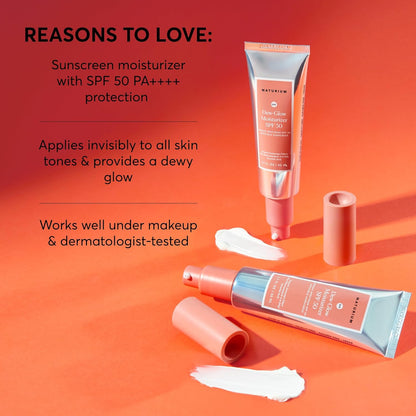 Naturium Dew-Glow Moisturizer SPF 50 PA++++, Daily Moisturizing Sunscreen &amp; Face Primer..