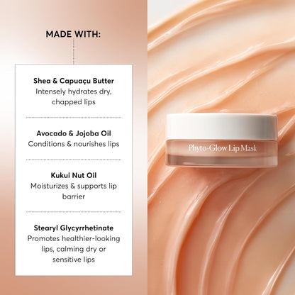Naturium Phyto-Glow Lip Mask, Hydrating & Moisturizing Balm, Restores &amp; Replenishes for Nourishing Lips with Shea Butter