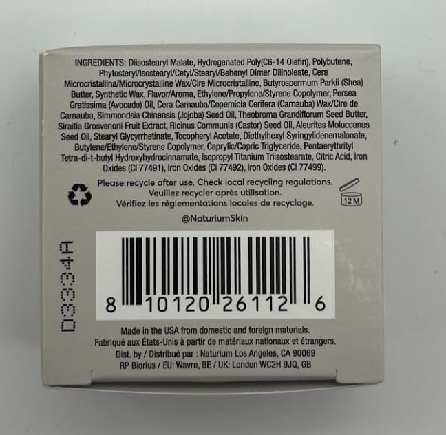 Naturium Phyto-Glow Lip Mask, Hydrating & Moisturizing Balm, Restores &amp; Replenishes for Nourishing Lips with Shea Butter