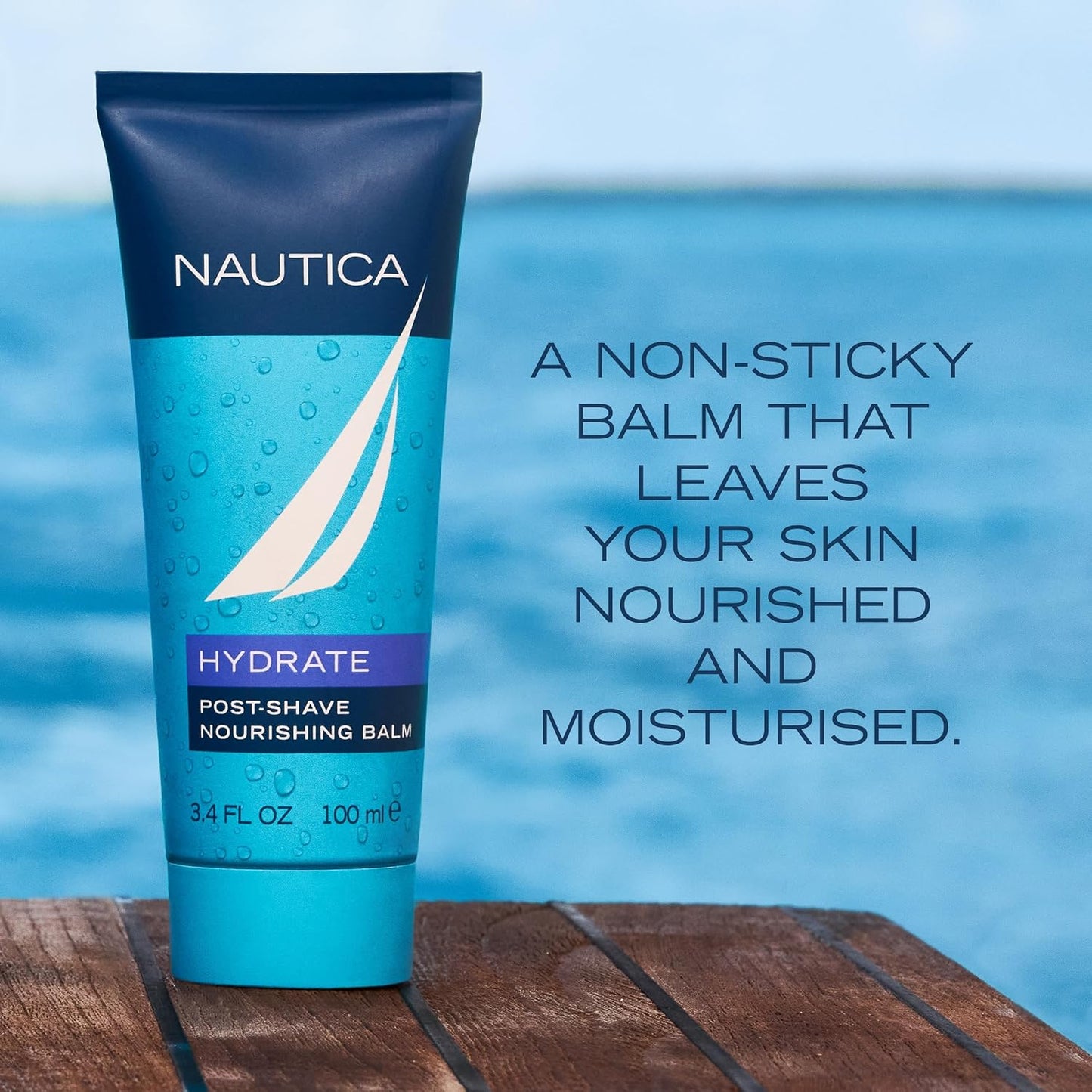 Nautica Grooming Aftershave Balm 3.3 fl oz (Pack of 1), Notes of Grapefruit, Lavender, and Wood, Men's Fragrance, Long Lasting..
