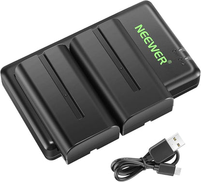 NEEWER NP-F550 Battery Charger Set Compatible with Sony NP-F970 F750 F770..