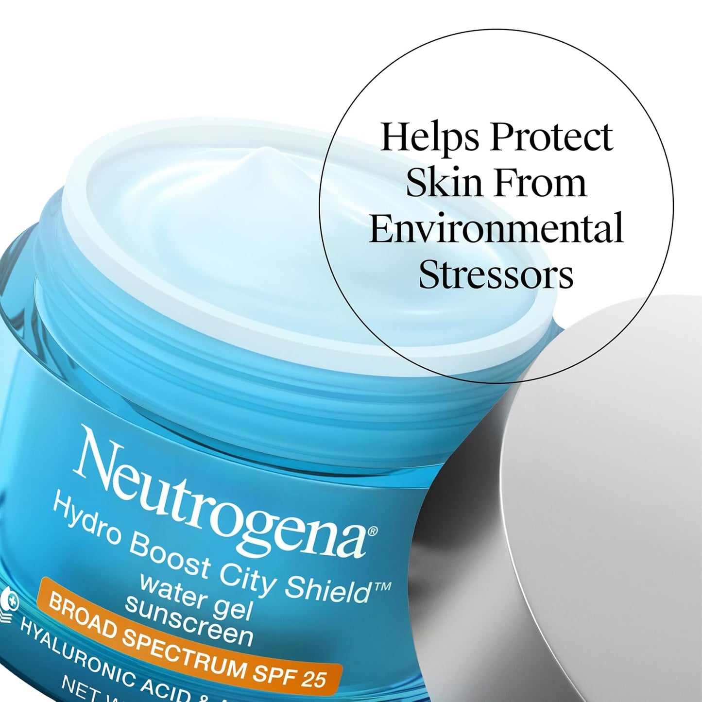 Neutrogena Hydro Boost City Shield Water Gel Face Moisturizer with Broad Spectrum SPF 25 Hydrating Facial Sunscreen..