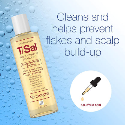 Neutrogena T/Sal Therapeutic Dandruff Shampoo, Scalp Build-Up Control, 3% Salicylic Acid,Psoriasis Treatment..