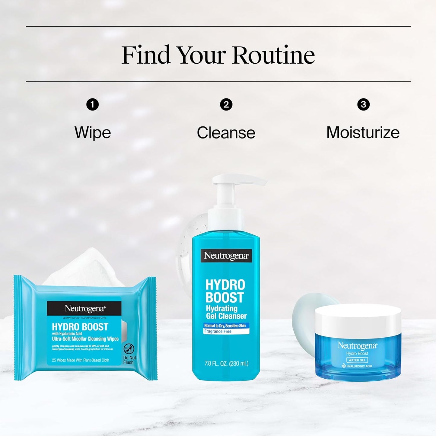 Neutrogena Hydro Boost Cleansing Wipes Makeup Remover for Face Micellar Gently Removes Oil, Dirt, and Waterproof Makeup Daily..