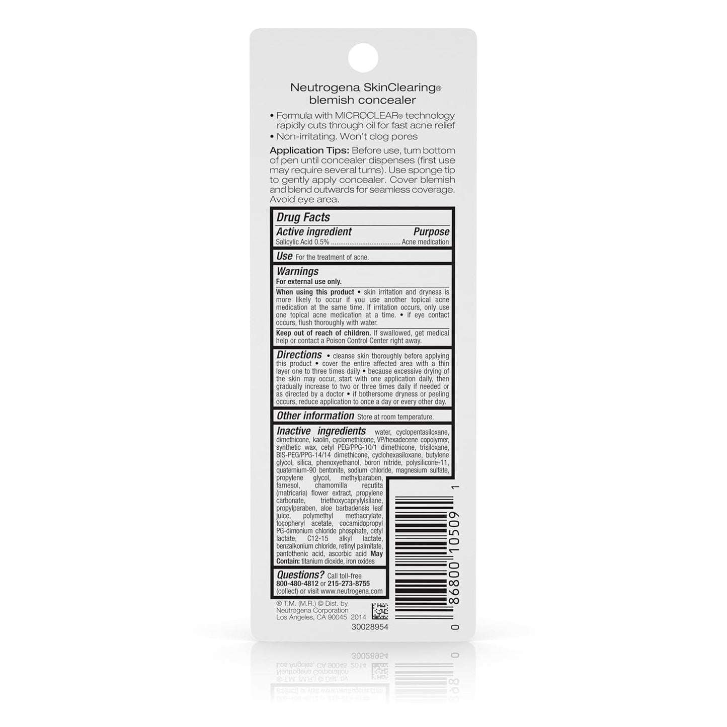 Neutrogena Skinclearing Blemish Concealer, Buff 09, .05 Oz.