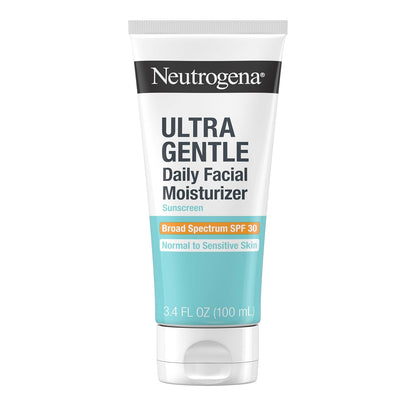 Neutrogena Ultra Gentle Daily Facial Moisturizer with SPF 30 Sunscreen with CICA, Lightweight Face Lotion..