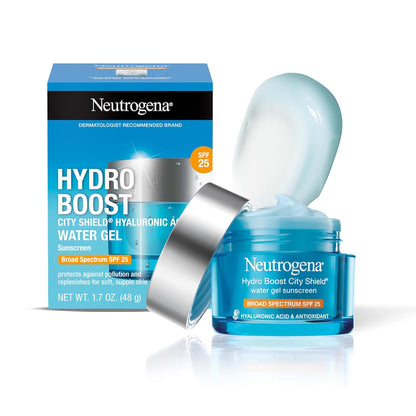 Neutrogena Hydro Boost City Shield Water Gel Face Moisturizer with Broad Spectrum SPF 25 Hydrating Facial Sunscreen..