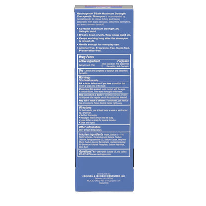 Neutrogena T/Sal Therapeutic Dandruff Shampoo, Scalp Build-Up Control, 3% Salicylic Acid,Psoriasis Treatment..