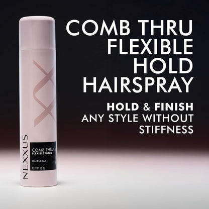 Nexxus Styling Spray Comb Thru Finish Flexible Hold Hairspray Powered by STYLEPROTECT Technology 10 Oz