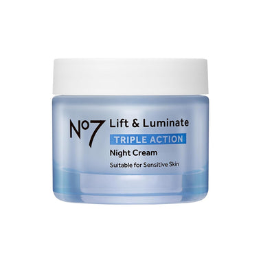 No7 Lift & Luminate Triple Action Night Cream, 1.7 Fl Oz