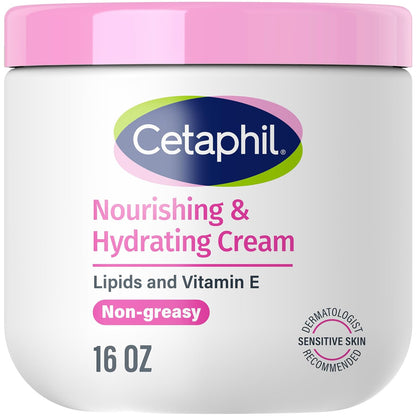 Cetaphil Nourishing & Hydrating Cream, Oil-Infused Body Cream for Normal to Very Dry Skin