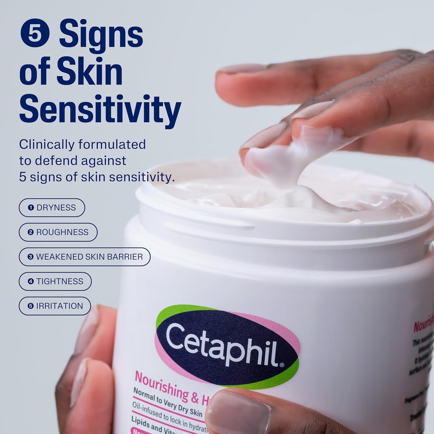 Cetaphil Nourishing & Hydrating Cream, Oil-Infused Body Cream for Normal to Very Dry Skin