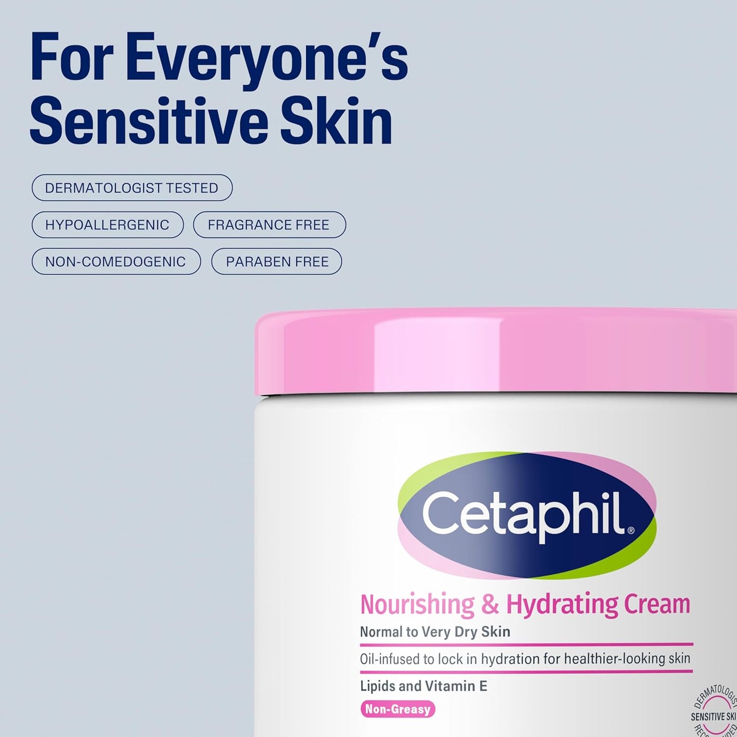 Cetaphil Nourishing & Hydrating Cream, Oil-Infused Body Cream for Normal to Very Dry Skin