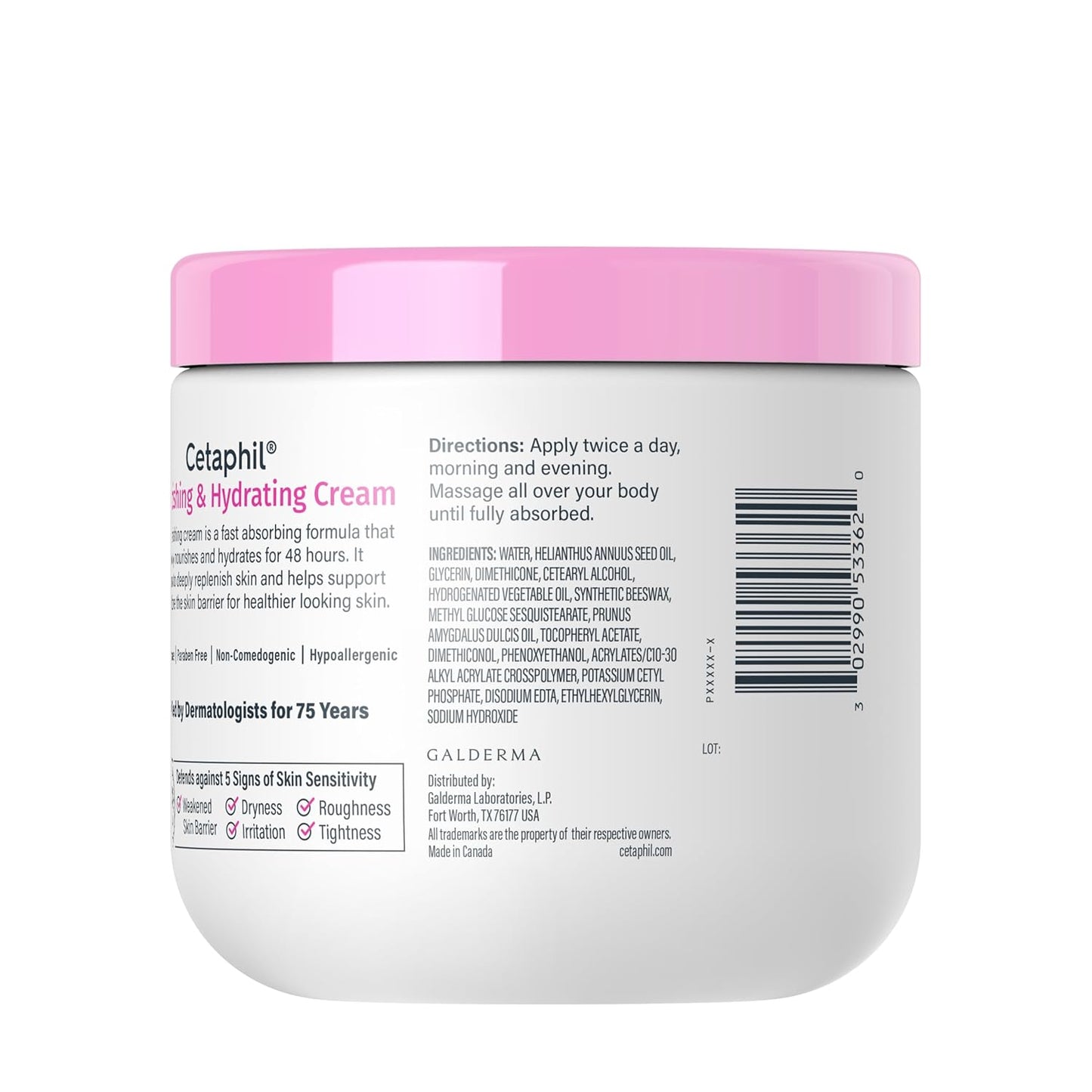 Cetaphil Nourishing & Hydrating Cream, Oil-Infused Body Cream for Normal to Very Dry Skin