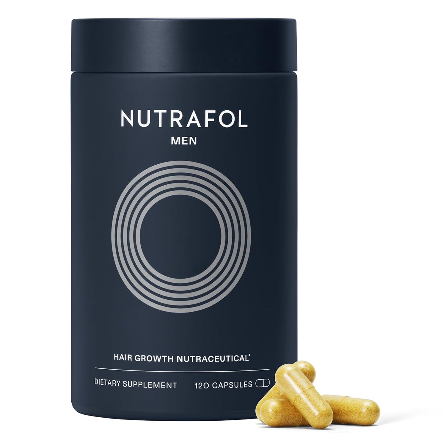 Nutrafol Men's Hair Growth Supplements, Clinically Tested for Visibly Thicker Hair and Scalp Coverage..