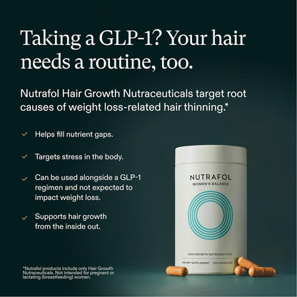 Nutrafol Women's Balance Hair Growth Supplements, Ages 45 and Up, Clinically Tested for Visibly Thicker Hair and Scalp Coverage..