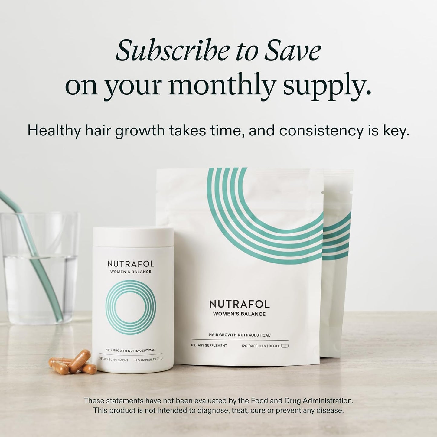 Nutrafol Women's Balance Hair Growth Supplements, Ages 45 and Up, Clinically Tested for Visibly Thicker Hair and Scalp Coverage..